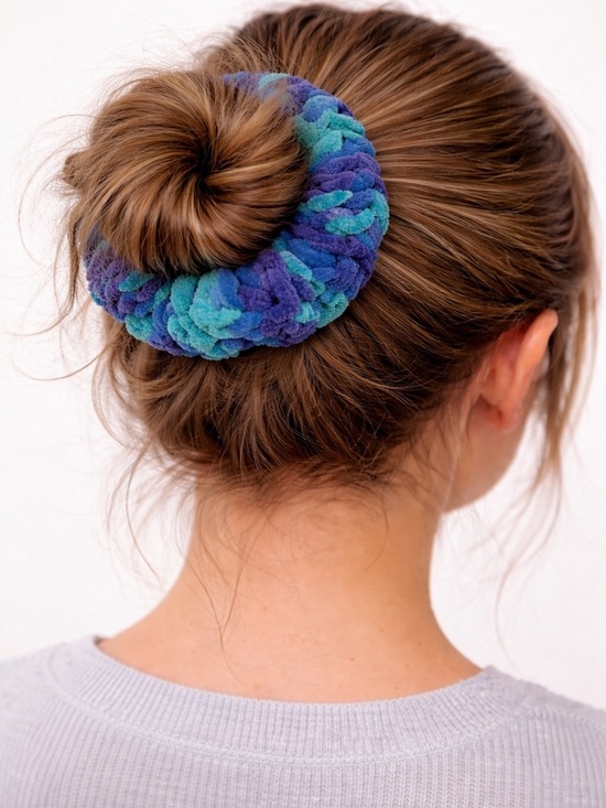 Hand Crafted Accessories - 🧩 Crochet Scrunchies- set of 2 Handmade